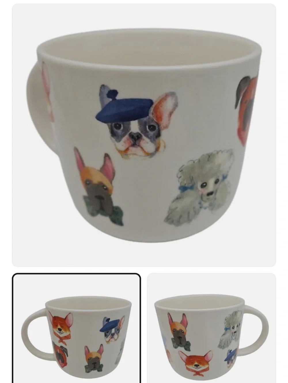 Mug Dog Sur la Table Dog Faces Ball Toys Stoneware Coffee Tea Mug